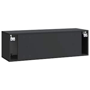 Nástěnná TV skříň 98 x 31 x 30 cm Černá Kompozitní dřevo - obrázek 8