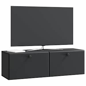 Nástěnná TV skříň 98 x 31 x 30 cm Černá Kompozitní dřevo - obrázek 3