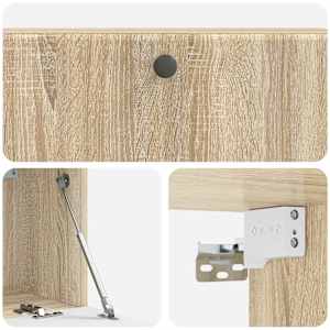Nástěnná TV skříň 98 x 31 x 30 cm Dub sonoma Kompozitní dřevo - obrázek 7