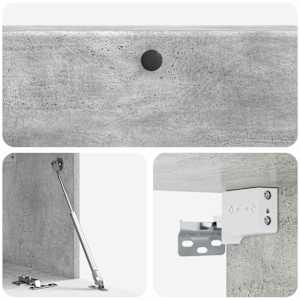Nástěnná TV skříň 98 x 31 x 30 cm Betonově šedá - obrázek 7