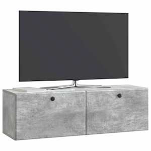 Nástěnná TV skříň 98 x 31 x 30 cm Betonově šedá - obrázek 2