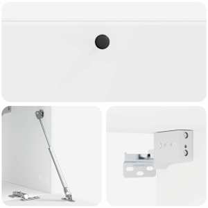Nástěnná TV skříň 98 x 31 x 30 cm Bílá s vysokým leskem - obrázek 9