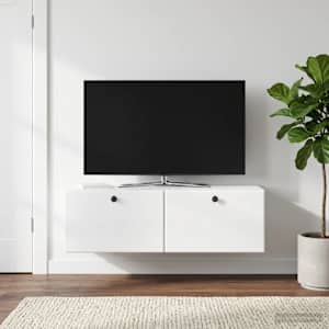 Nástěnná TV skříň 98 x 31 x 30 cm Bílá s vysokým leskem - obrázek 4