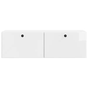 Nástěnná TV skříň 98 x 31 x 30 cm Bílá s vysokým leskem - obrázek 6