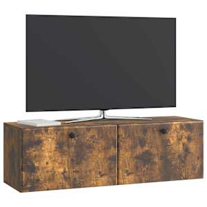 Nástěnná TV skříň 98 x 31 x 30 cm Kouřový dub Kompozitní dřevo - obrázek 2