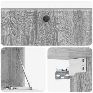 Nástěnná TV skříň 98 x 31 x 30 cm Šedý Sonoma Kompozitní dřevo - obrázek 9