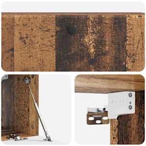 Nástěnná TV skříň 98 x 31 x 30 cm Staré dřevo Kompozitní dřevo - obrázek 9