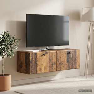 Nástěnná TV skříň 98 x 31 x 30 cm Staré dřevo Kompozitní dřevo - obrázek 4