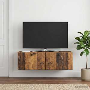 Nástěnná TV skříň 98 x 31 x 30 cm Staré dřevo Kompozitní dřevo - obrázek 1