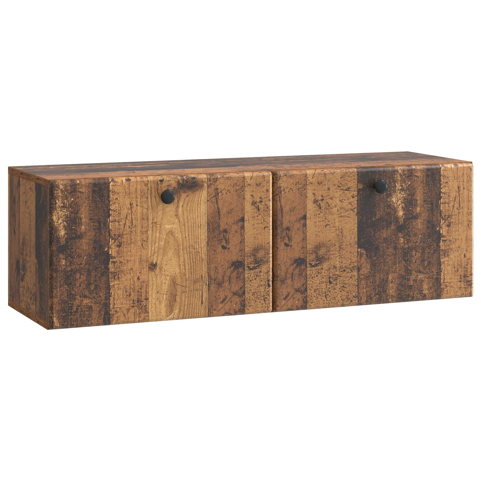 vidaXL Oglindă TV montată pe perete Lemn vechi 98 x 31 x 30 cm