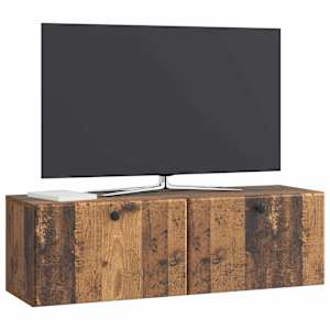 Nástěnná TV skříň 98 x 31 x 30 cm Staré dřevo Kompozitní dřevo - obrázek 3