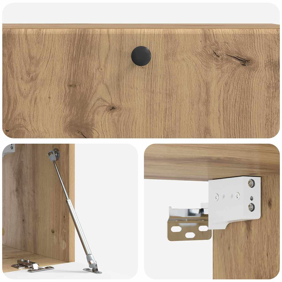 Væghængt TV-skab x 30 cm Konstrueret træ - Billede 9