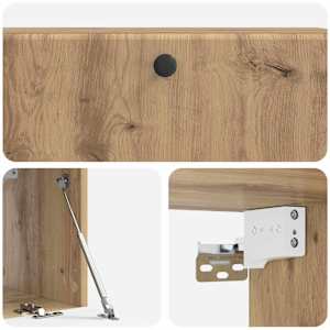 Nástěnná TV skříň 98 x 31 x 30 cm Dub artisan Kompozitní dřevo - obrázek 9