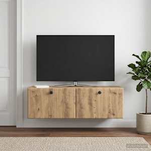 Nástěnná TV skříň 98 x 31 x 30 cm Dub artisan Kompozitní dřevo - obrázek 1