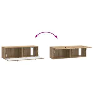 Nástěnná TV skříň 98 x 31 x 30 cm Dub artisan Kompozitní dřevo - obrázek 10