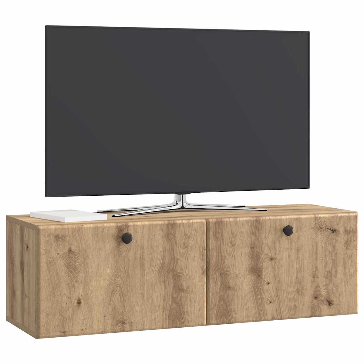 Væghængt TV-skab x 30 cm Konstrueret træ - Billede 3