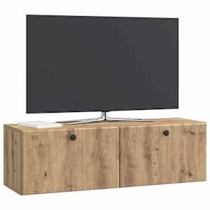 Nástěnná TV skříň 98 x 31 x 30 cm Dub artisan Kompozitní dřevo - obrázek 3