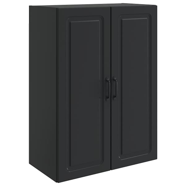 vidaXL Seinale kinnitatav kapp 66 x 34,5 x 90 cm Tehispuit Must