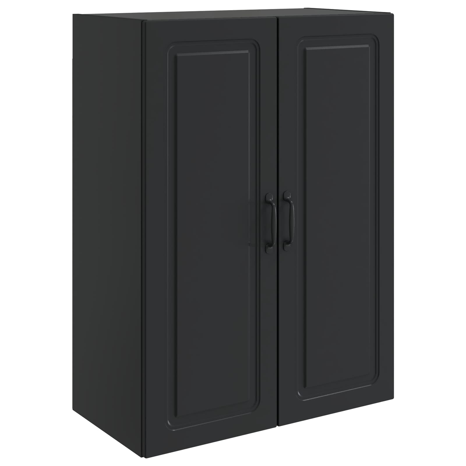 vidaXL Dulap montat pe perete Negru 66 x 34,5 x 90 cm Lemn prelucrat
