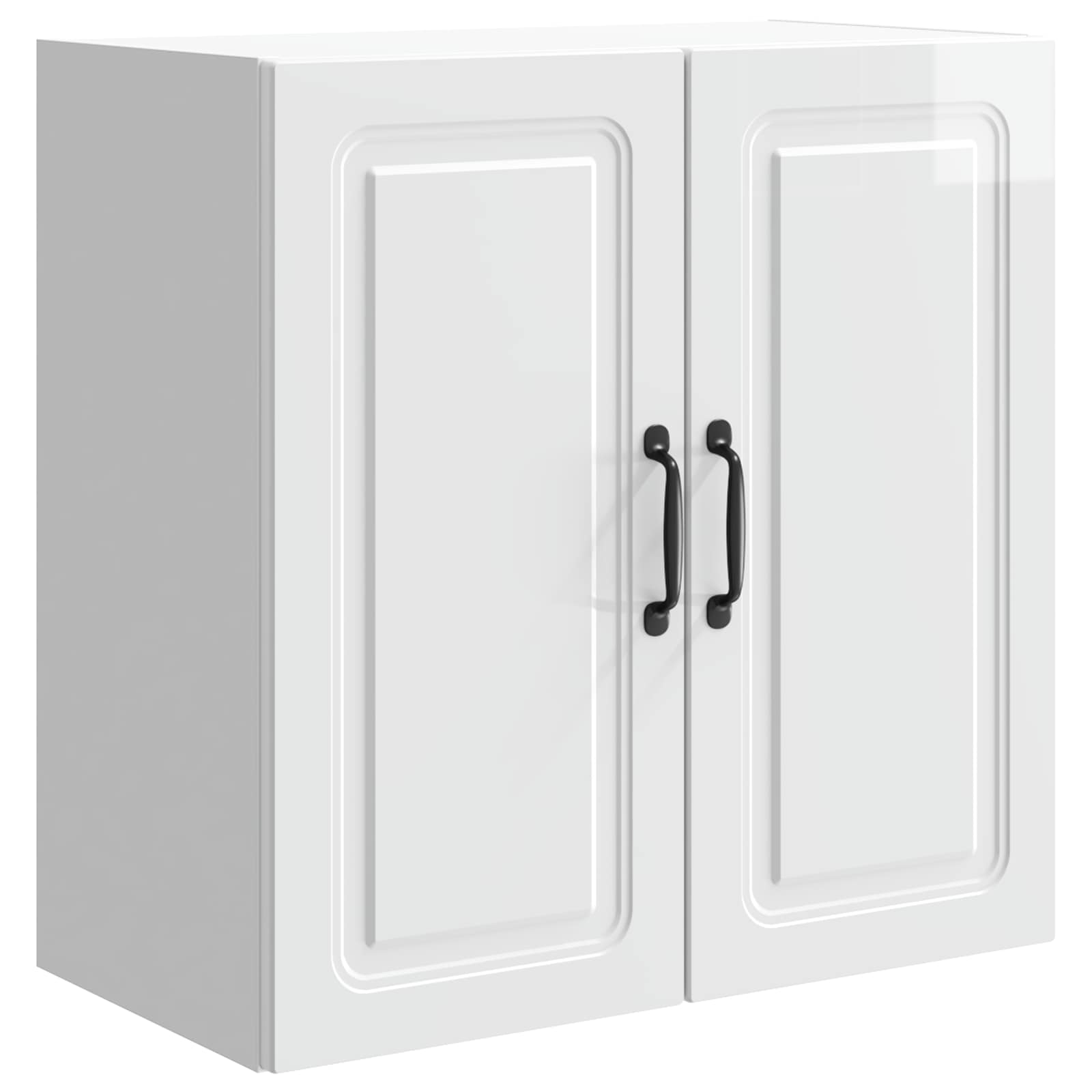 vidaXL Dulap montat pe perete Alb foarte lucios 59 x 31 x 60 cm