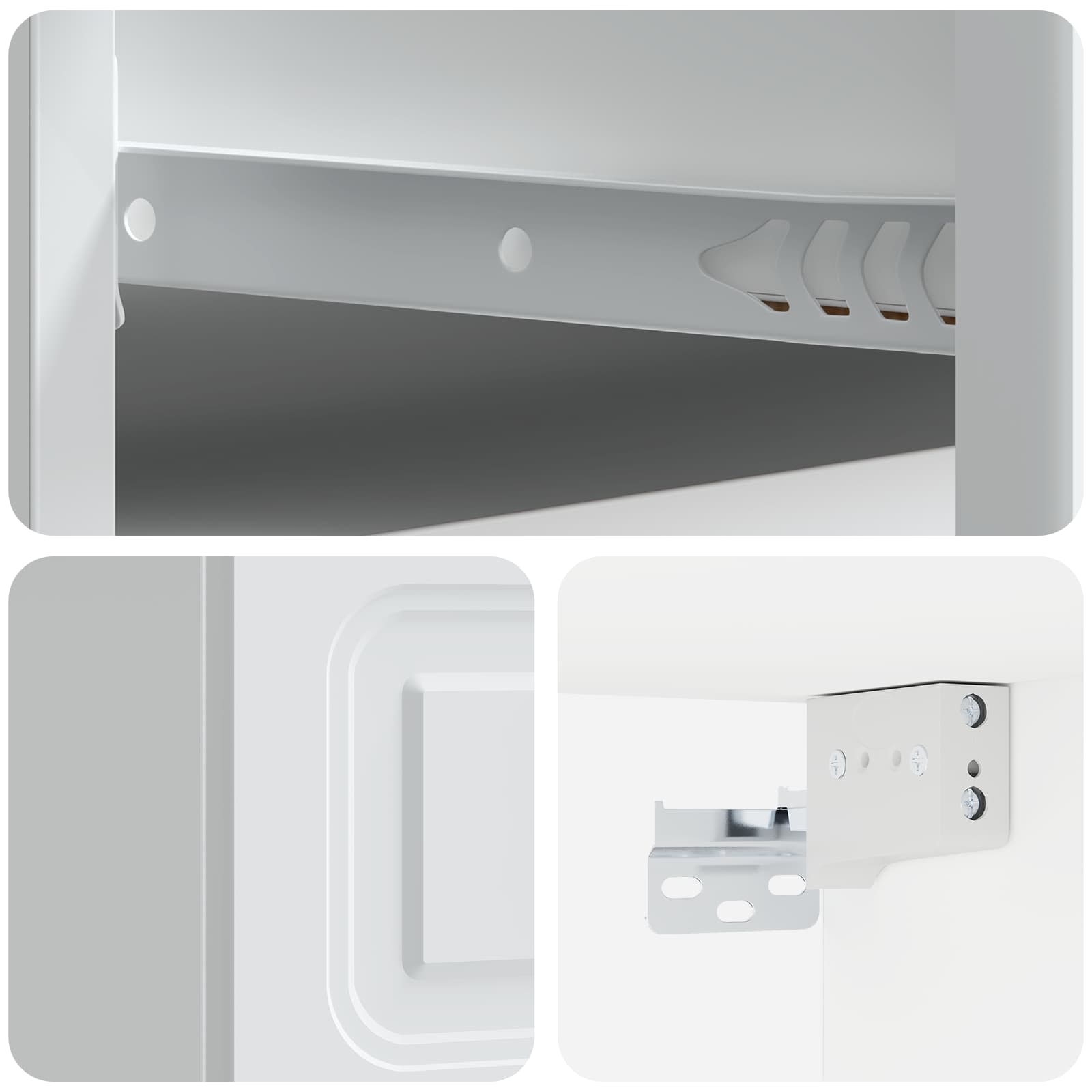 Stenski nočni omarici s predalom 2 pcs Bela 34,5 x 33 x 20 cm - slika 8