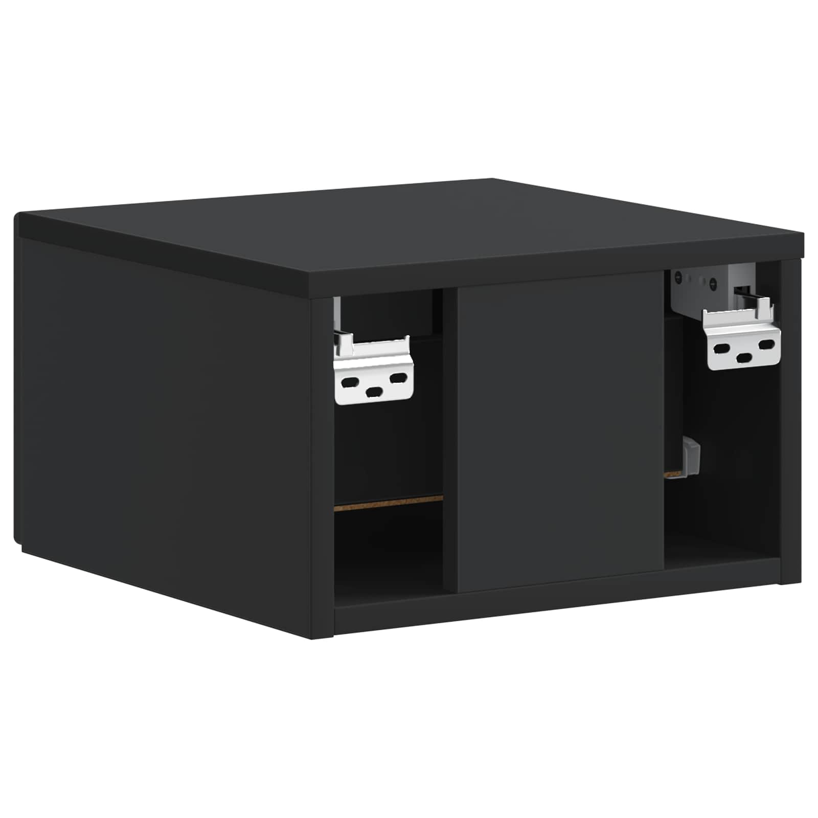 Stenski nočni omarici s predalom 2 pcs Črna 34,5 x 33 x 20 cm - slika 7