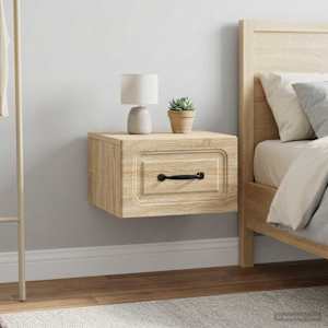 Nástěnný noční stolek 2 pcs Dub sonoma 34,5 x 33 x 20 cm - obrázek 4