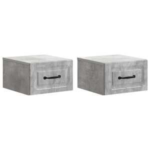 Nástěnný noční stolek 2 pcs Betonově šedá 34,5 x 33 x 20 cm - obrázek 2