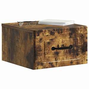 Nástěnný noční stolek 2 pcs Kouřový dub 34,5 x 33 x 20 cm - obrázek 3
