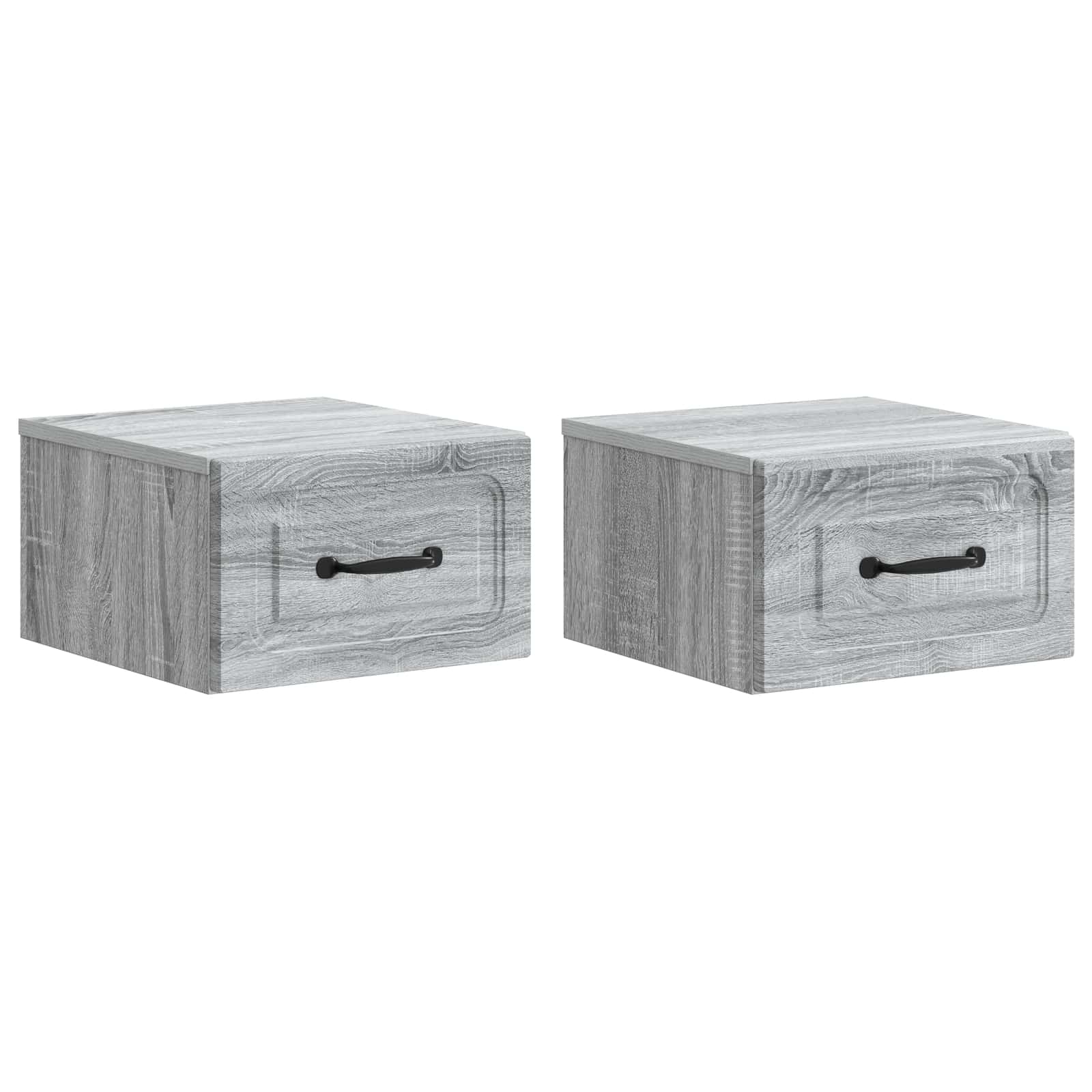 Nástěnný noční stolek 2 pcs Šedá sonoma 34,5 x 33 x 20 cm