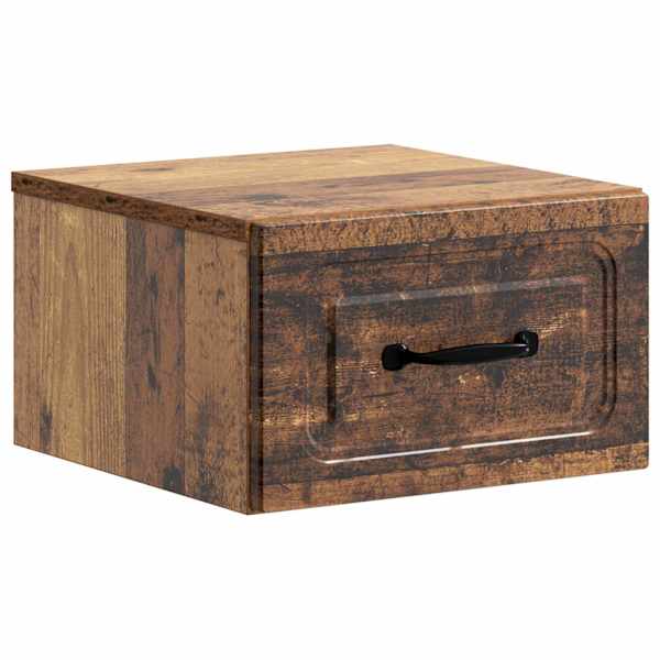 vidaXL Seinale kinnitatav &ouml;&ouml;tis Vana puit 34,5 x 33 x 20 cm Tehispuit