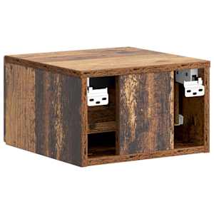 Nástěnný noční stolek 2 pcs Staré dřevo 34,5 x 33 x 20 cm - obrázek 9