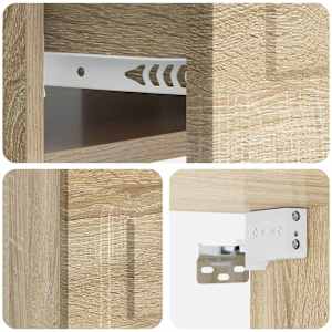 Nástěnný noční stolek 2 pcs Dub sonoma 49 x 34,5 x 20 cm - obrázek 10