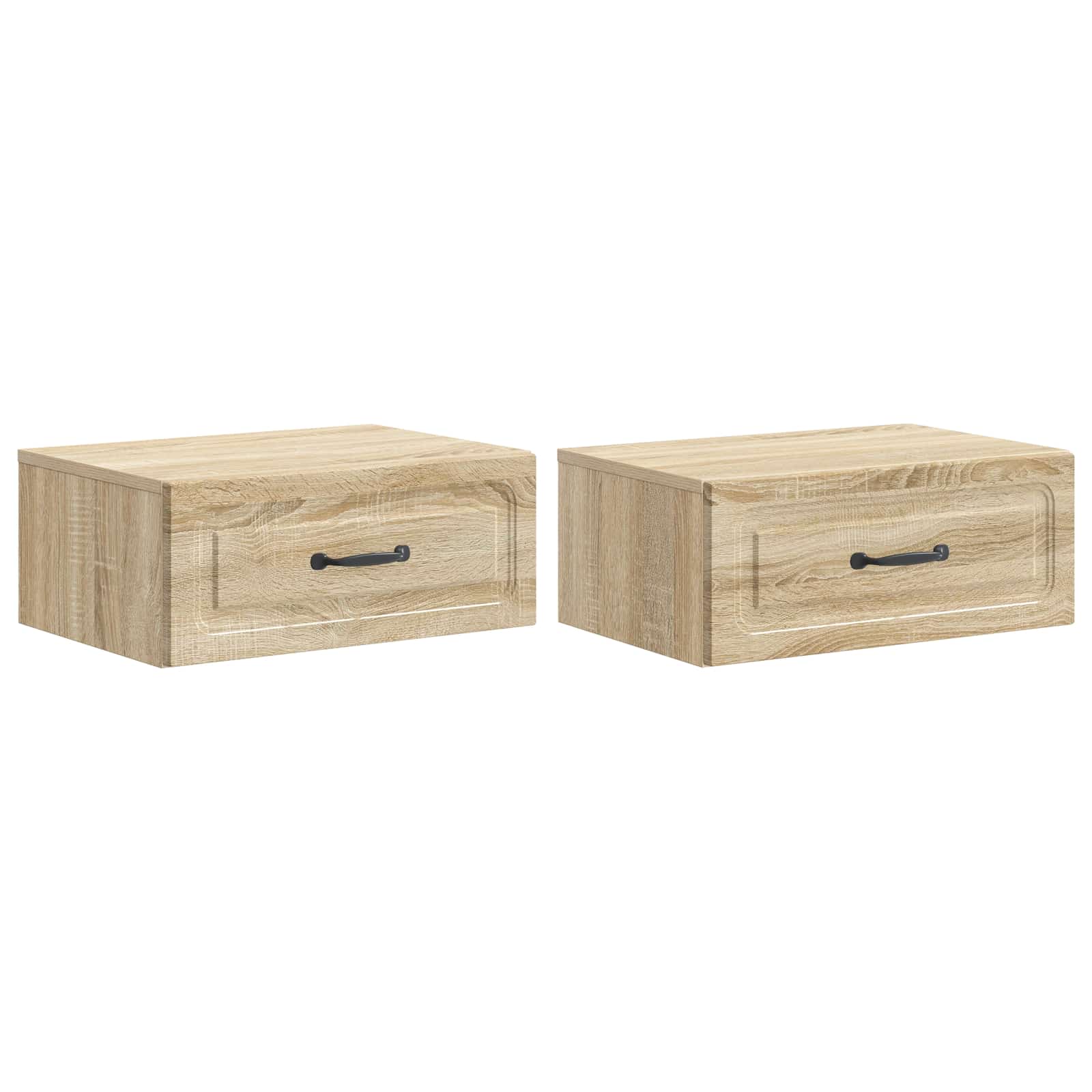 Nástěnný noční stolek 2 pcs Dub sonoma 49 x 34,5 x 20 cm