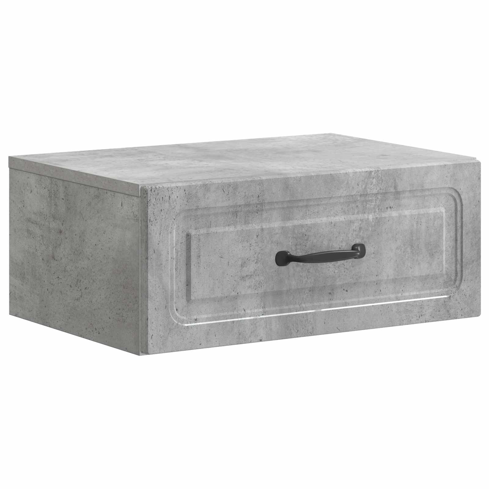 vidaXL Dulap de noapte suspendat cu sertar Gri Beton 49 x 34,5 x 20 cm