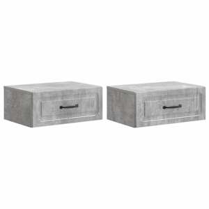 Nástěnný noční stolek 2 pcs Betonově šedá 49 x 34,5 x 20 cm - obrázek 2