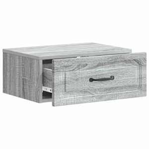 Nástěnný noční stolek 2 pcs Šedá sonoma 49 x 34,5 x 20 cm - obrázek 6