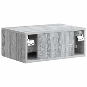 Nástěnný noční stolek 2 pcs Šedá sonoma 49 x 34,5 x 20 cm - obrázek 9