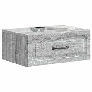 Nástěnný noční stolek 2 pcs Šedá sonoma 49 x 34,5 x 20 cm - obrázek 3