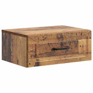 Nástěnný noční stolek 2 pcs Staré dřevo 49 x 34,5 x 20 cm - obrázek 5