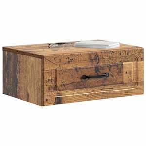 Nástěnný noční stolek 2 pcs Staré dřevo 49 x 34,5 x 20 cm - obrázek 3