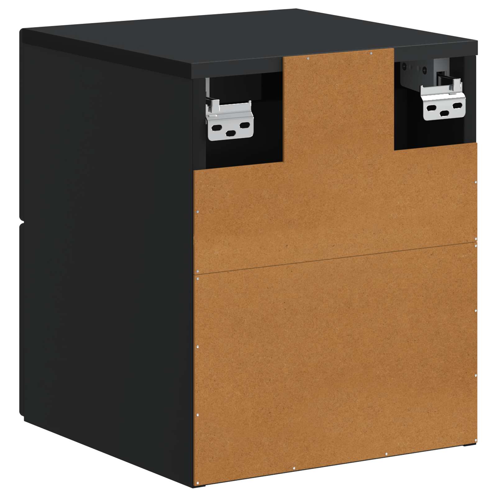 Stenski nočni omarici s predalom 2 pcs Črna 34,5 x 33 x 40 cm - slika 7