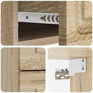 Nástěnný noční stolek 2 pcs Dub sonoma 34,5 x 33 x 40 cm - obrázek 10