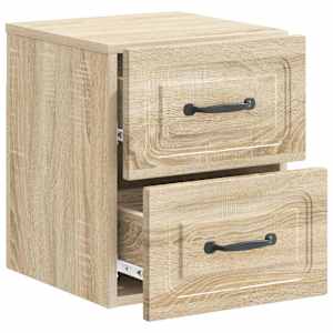 Nástěnný noční stolek 2 pcs Dub sonoma 34,5 x 33 x 40 cm - obrázek 6