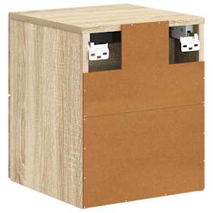 Nástěnný noční stolek 2 pcs Dub sonoma 34,5 x 33 x 40 cm - obrázek 9