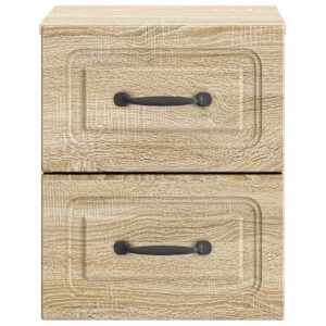 Nástěnný noční stolek 2 pcs Dub sonoma 34,5 x 33 x 40 cm - obrázek 7