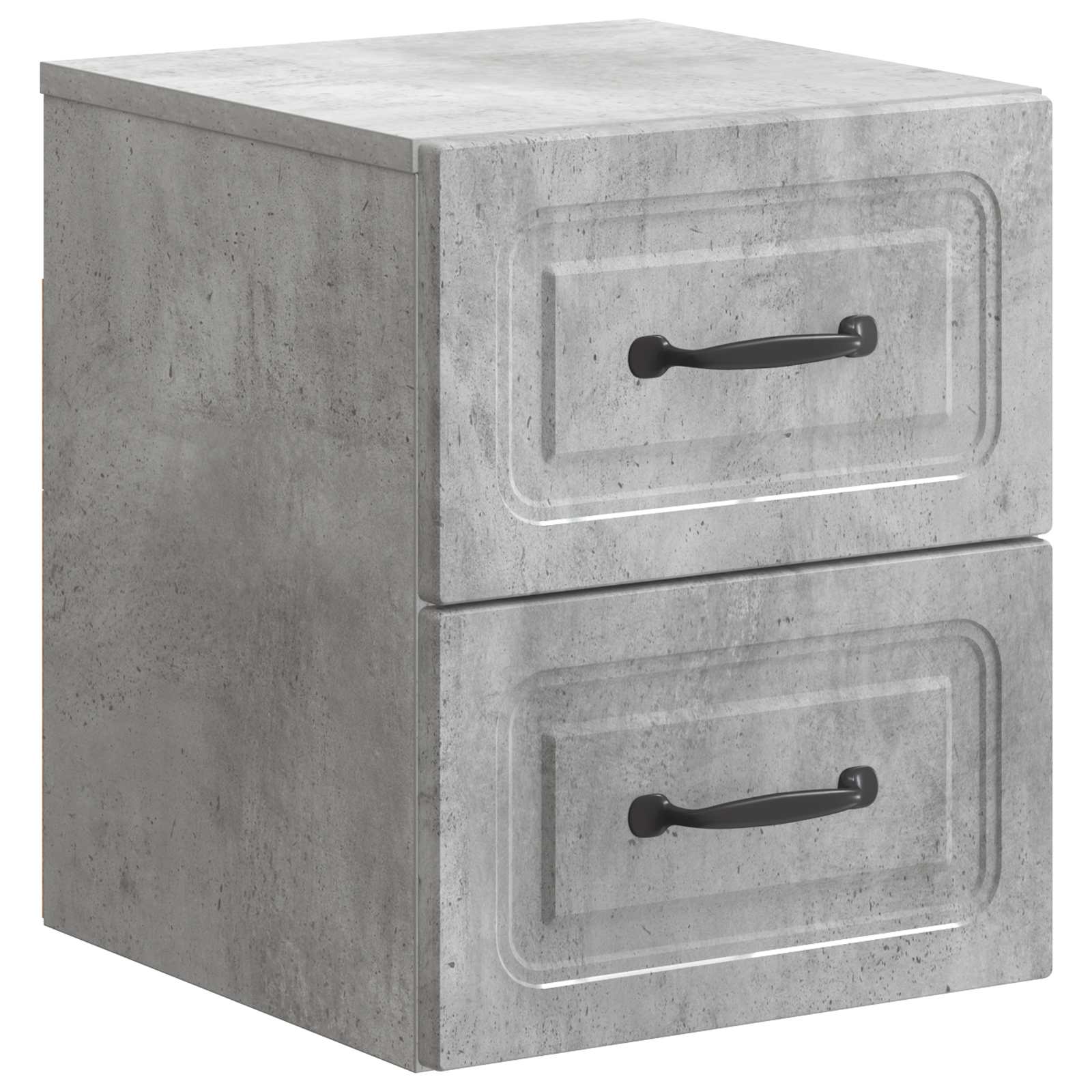 vidaXL Dulap de noapte suspendat cu sertar Gri Beton 34,5 x 33 x 40 cm