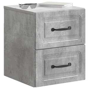 Nástěnný noční stolek 2 pcs Betonově šedá 34,5 x 33 x 40 cm - obrázek 3
