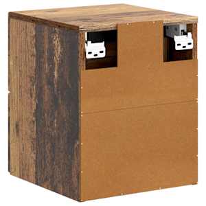 Nástěnný noční stolek 2 pcs Staré dřevo 34,5 x 33 x 40 cm - obrázek 9