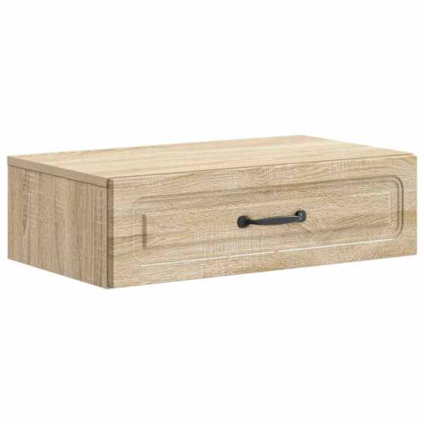 vidaXL Seinale kinnitatav k&uuml;lglaud Sonoma tamm 59 x 34,5 x 17 cm